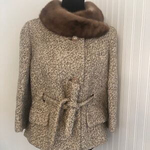 Stunning Vintage Boucle and Mink Jacket